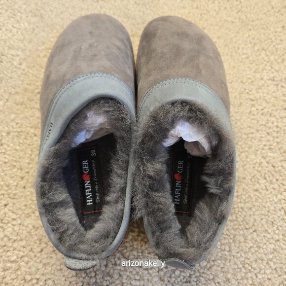Haflinger Shoes - NIB Haflinger Snowbird Slippers Clogs 38 Grey Anthracite